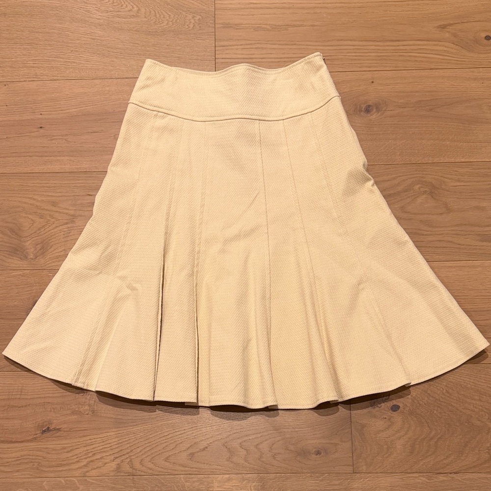 Nanette Lepore Cream A-Line Skirt